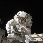 During a four-hour, 54-minute spacewalk, astronauts Christopher Cassidy and Tom Marshburn (out of view) secured multi-layer insulation, split out power channels for two space station gyroscopes, installed video cameras and performed several other tasks. All in a day's work, if your job was to help build and maintain the International Space Station.
Image Credit: NASA
