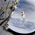 Fans of the jetpack may appreciate what astronaut Mark Lee is doing in this shot. He's testing the SAFER backpack (Simplified Aid for Extravehicular Activity Rescue ). The device has small thruster jets that serve as emergency backup, should an astronaut get separated from his or her ship. In that scary event, the astronaut can use the SAFER backpack to fly back to the ship. NASA considers a fully equipped spacesuit more like a one-person spacecraft. The suits supply oxygen and water, and they also protect spacewalkers from tiny bits of space dust, which, while small, are still moving in space faster than a bullet. Spacewalking astronauts also face vastly disparate temperatures. When in orbit around Earth, it can be as cold as minus 250 degrees Fahrenheit (minus 157 degrees Celsius), while in the sunlight it can be as hot as 250 degrees F (121 degrees C). Spacesuits protect astronauts from those extreme temperatures.
Image Credit: NASA